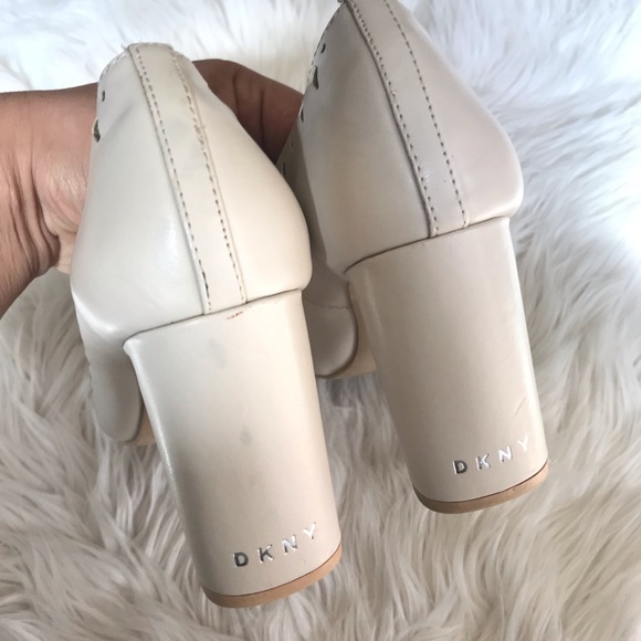 3/$30 DKNY peep toe pumps stacked heel 8 - Picture 5 of 7